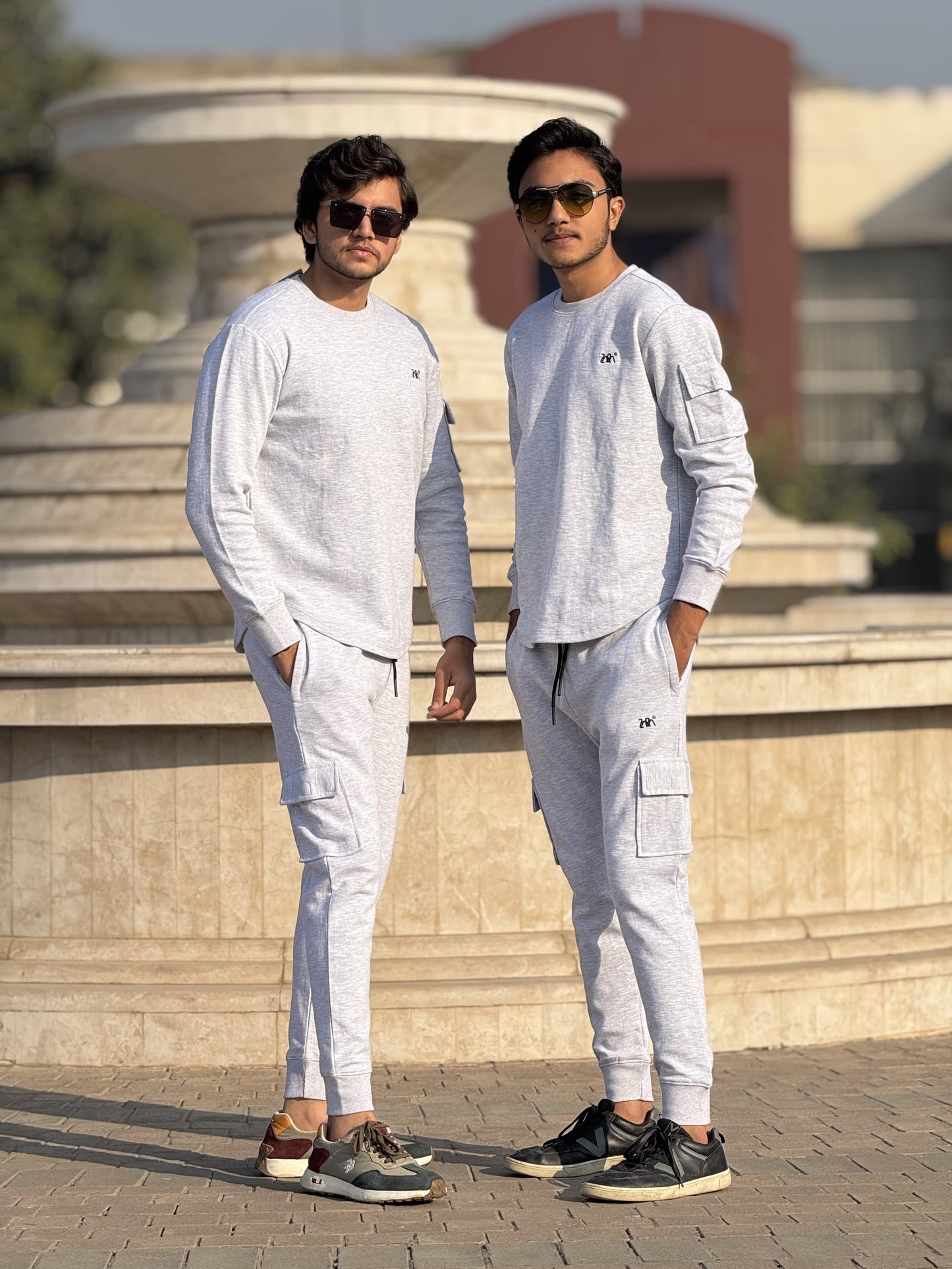 ZARA Imported Grey-white Tracksuit Premium Quality