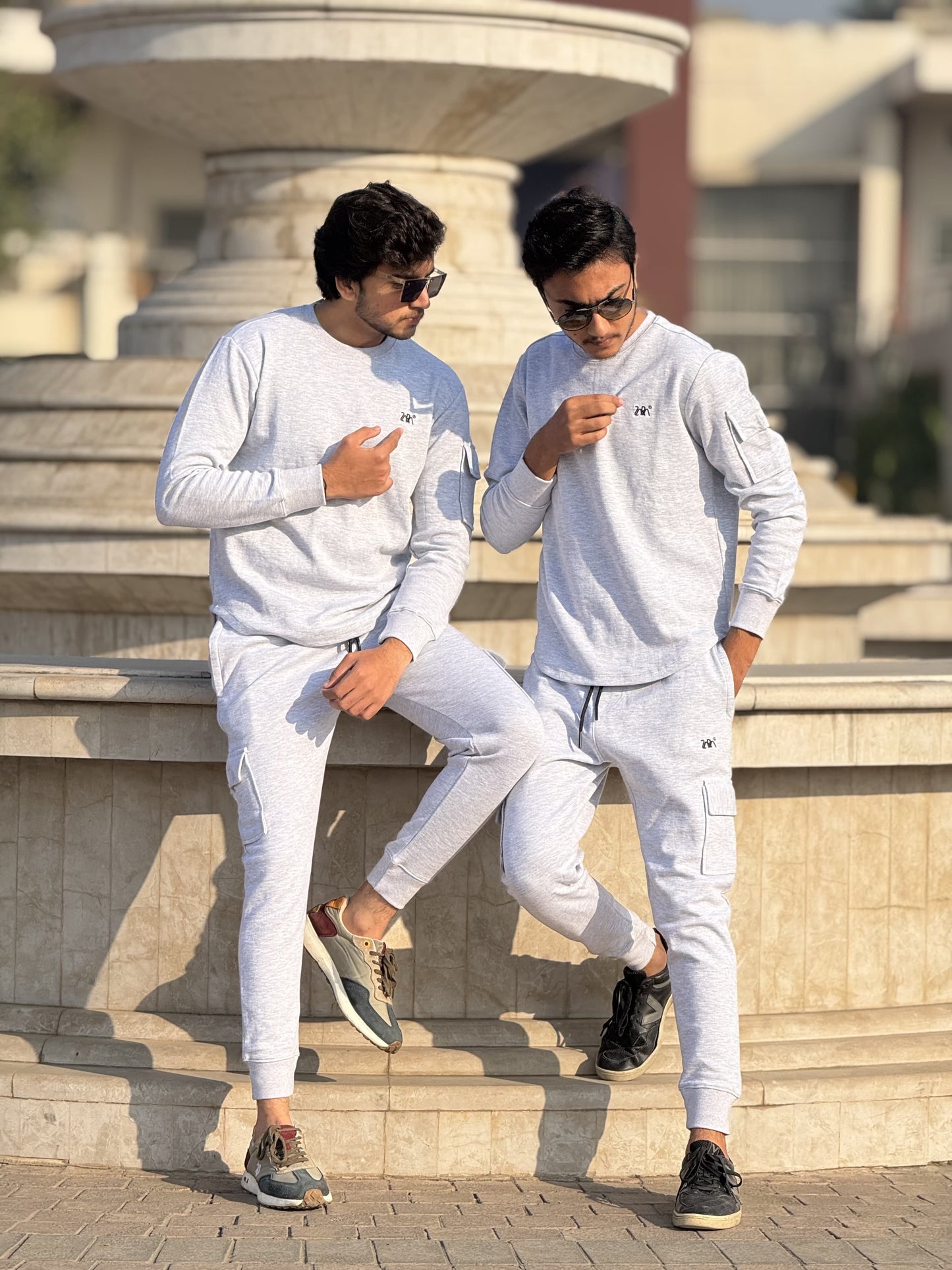 ZARA Imported Grey-white Tracksuit Premium Quality