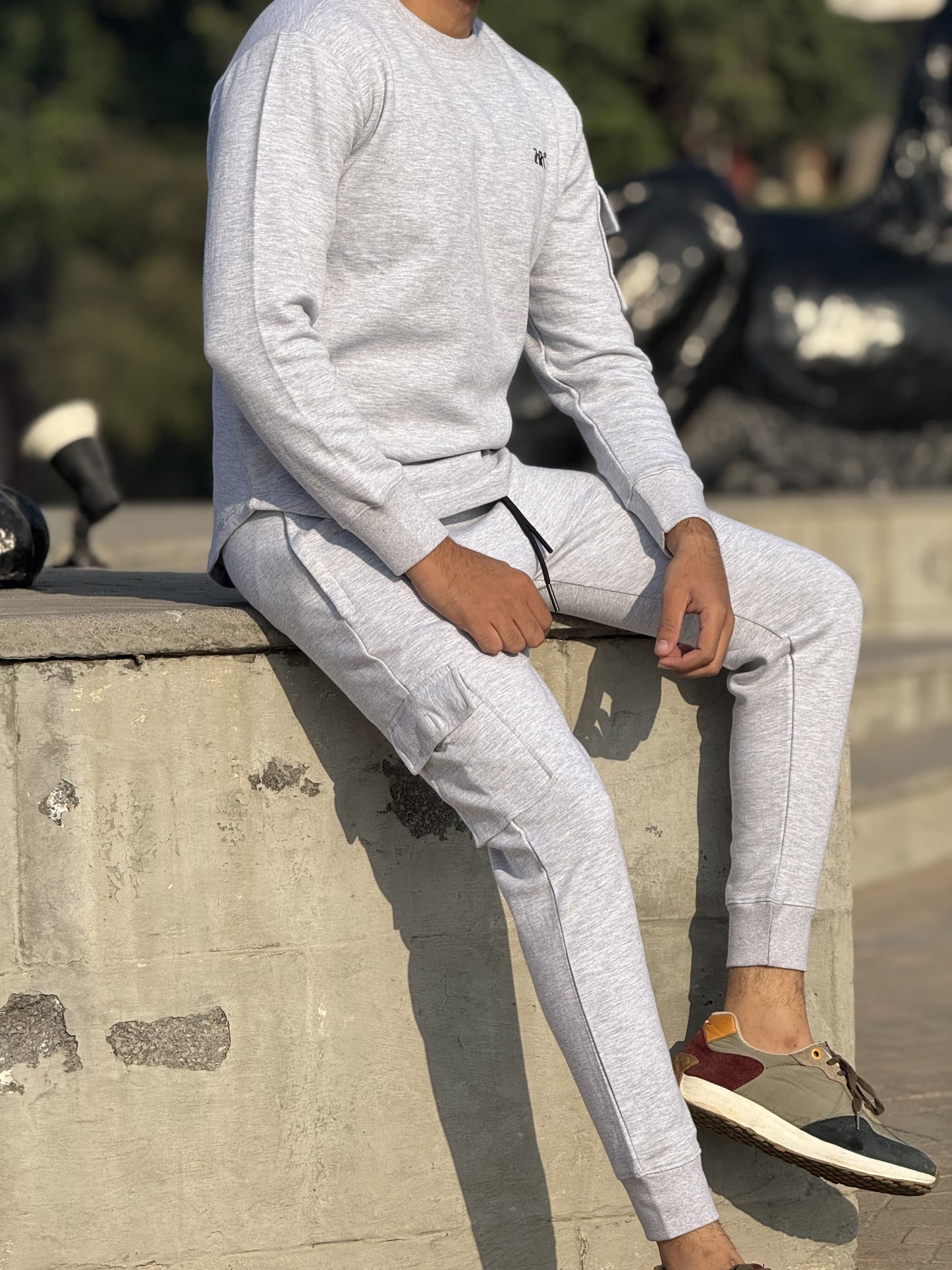 ZARA Imported Grey-white Tracksuit Premium Quality