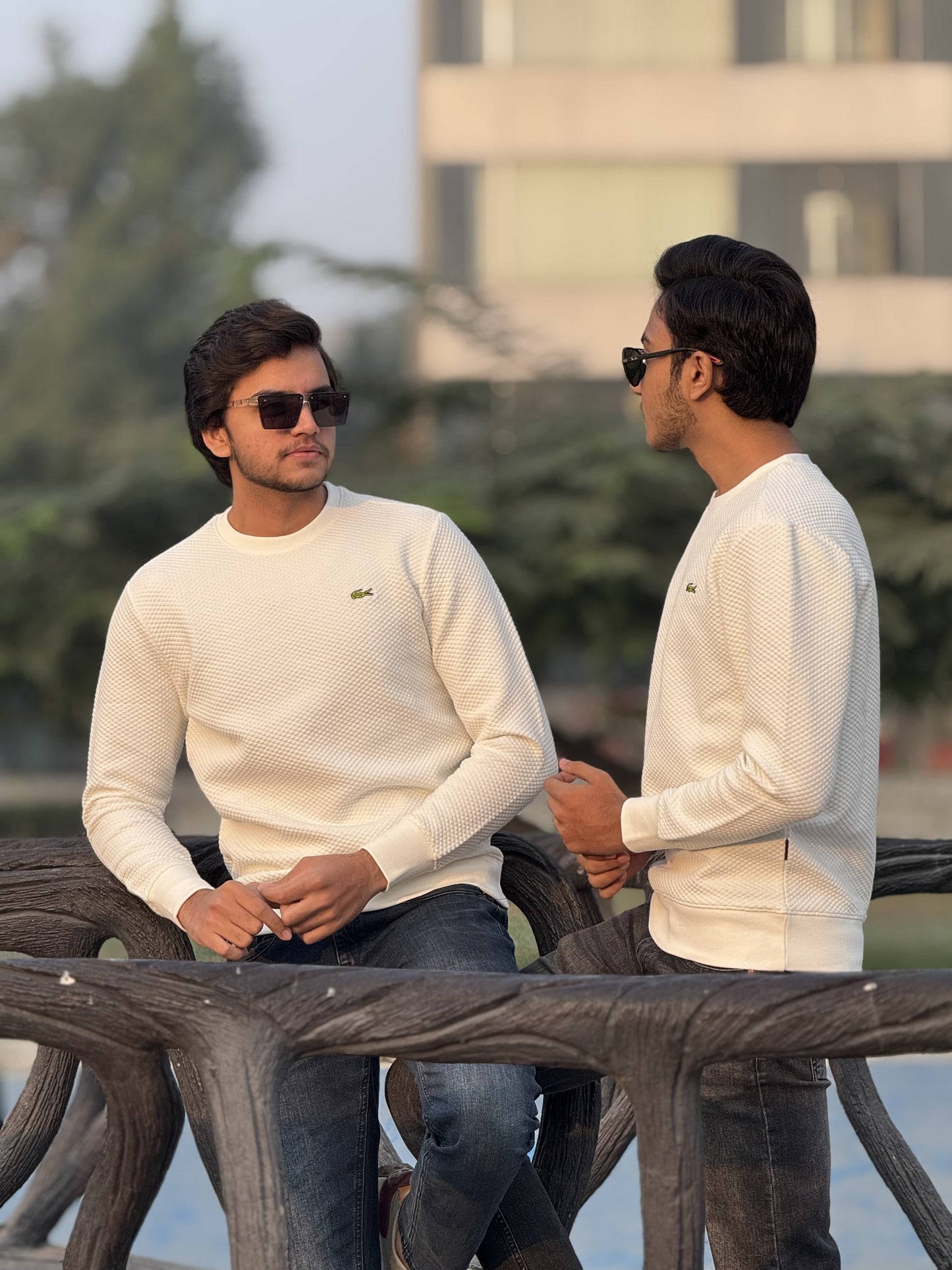 LACOSTE White Premium Quality SweatShirt