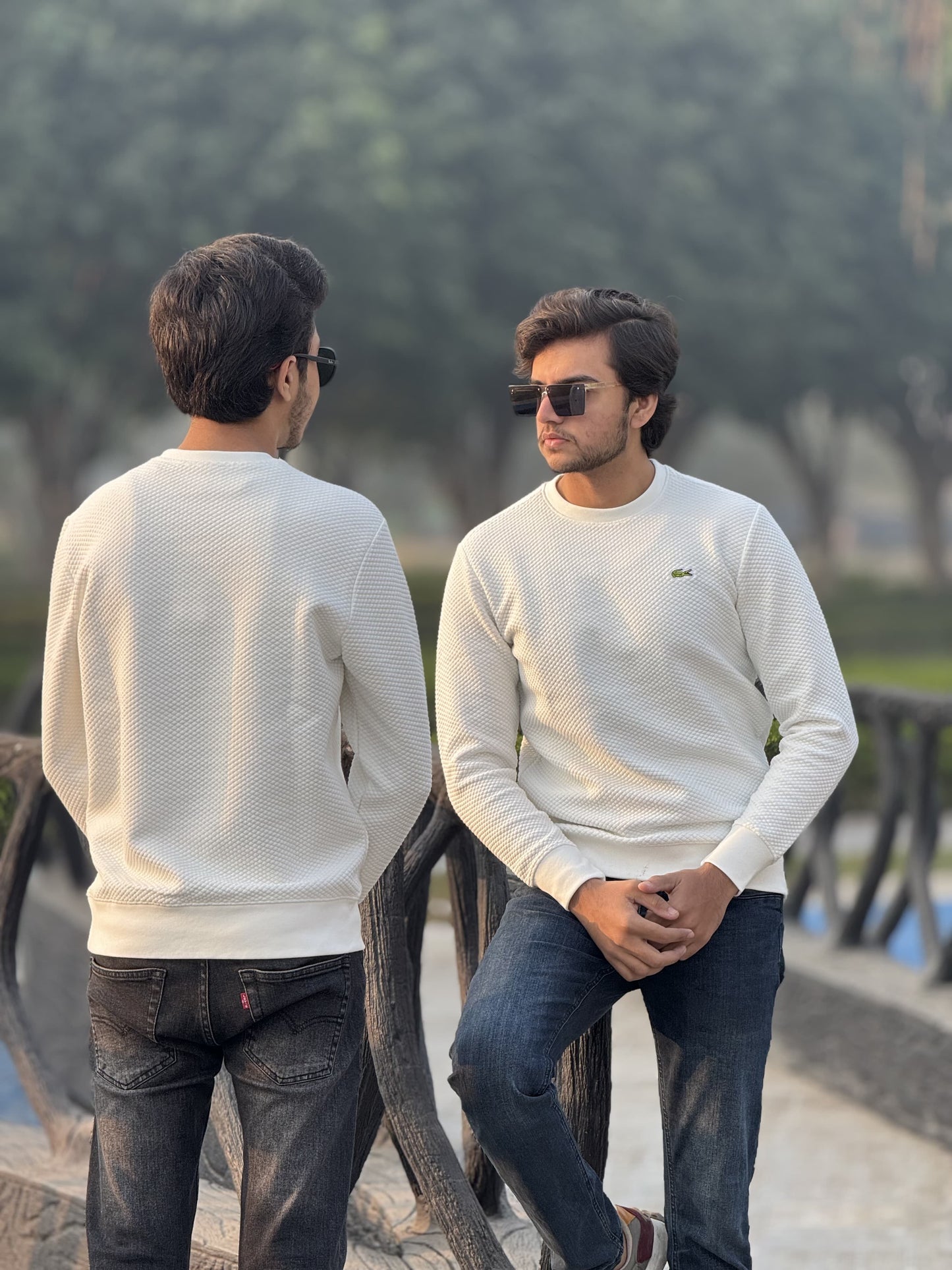 LACOSTE White Premium Quality SweatShirt